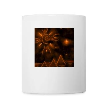SOLEIL ET PYRAMIDES ORANGES - Mug blanc - blanc - Devant
