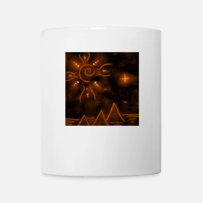 SUN AND ORANGE PYRAMIDS - Mug - white