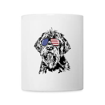 KORTHALS GRIFFON Amérique Flag Dogs Wilsigns - Mug blanc - blanc - Devant