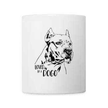 Loved by a Dogo dog saying Dogo Argentino dogs - Mug - white - Front