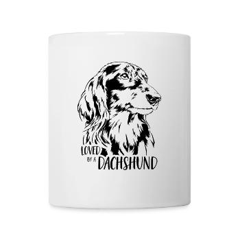 Loved by a Dachshund Longhaired Dachshund Dogs Wilsigns - Mug - white - Front