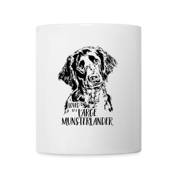 Loved by a Large Munsterlander Dog Saying Dogs - Mug - white - Front