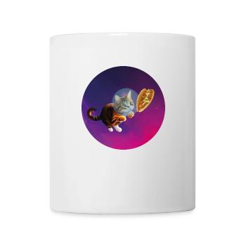 Funny Cute Naughty Cat Bengal Main Coon Space - Mug - white - Front