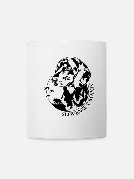 Slovensky Kopov Portrait Hunde Jagdhund Wilsigns - Tasse - Weiß