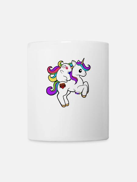 Ignaz sur la licorne | Cochons d’Inde | Licorne - Mug blanc - blanc