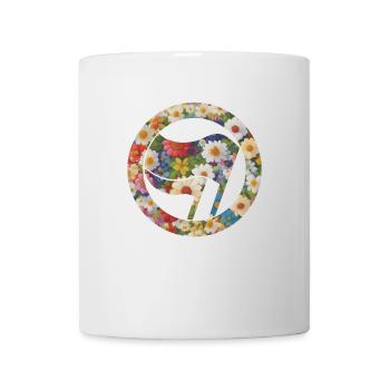 Flags Flags Floral Pattern Flowers - Mug - white - Front