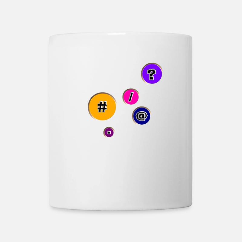 Buttons with characters - Mug - white