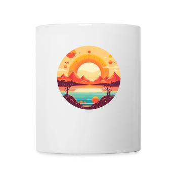 Sunset at the Lake Illustration - Mug - white - Front