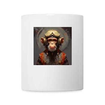 Affe - Tasse - Weiß - Vorne