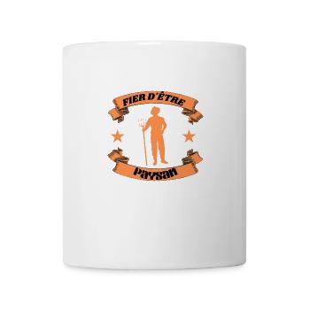 Fier d'être paysan - Mug blanc - blanc - Devant