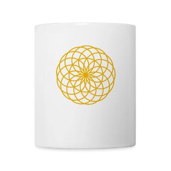 Lotus des Lebens Symbol gold - Tasse - Weiß - Vorne