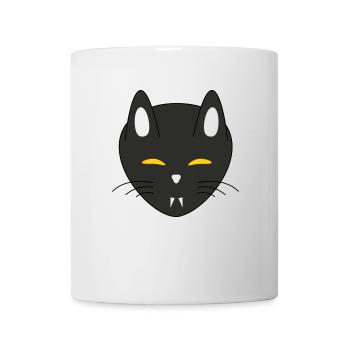 chat vampire halloween - Mug blanc - blanc - Devant