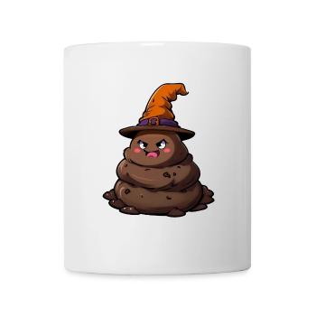 Funny Halloween poop pile with witch hat. - Mug - white - Front