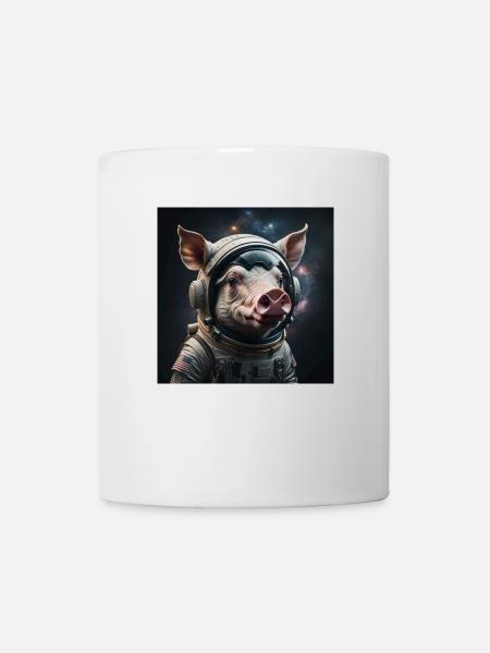 Space Pig - Tasse - Weiß