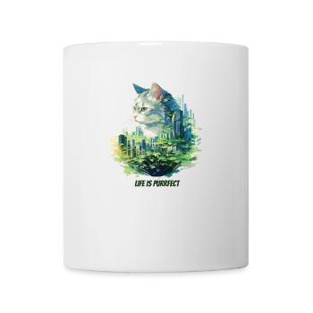 Living the Purrfect Life - Mug - white - Front