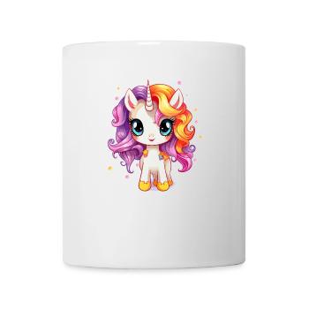 Einhorn Comic Style Große Augen - Tasse - Weiß - Vorne