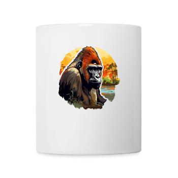 Gorilla Amazonas Motiv - Tasse - Weiß - Vorne