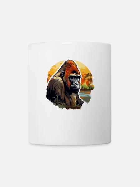 Gorilla Amazonas Motiv - Tasse - Weiß
