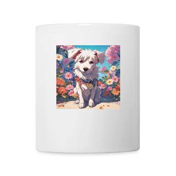dog anime design - Tasse - Weiß - Vorne