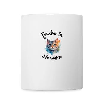 Touching the at the neighbor humor French - Mug - white - Front