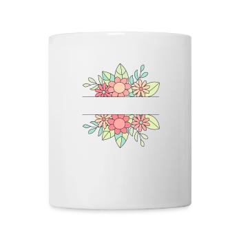 Blumen-Ornament Pastell - Tasse - Weiß - Vorne