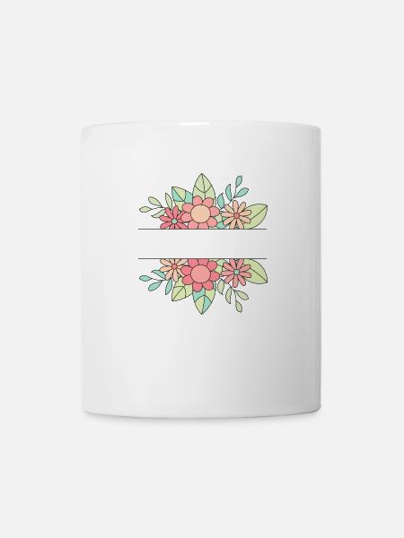 Floral ornament pastel - Mug - white