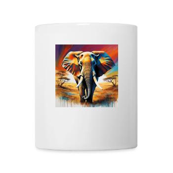 Elephant Elegance: Embracing Nature's Majesty - Mug blanc - blanc - Devant