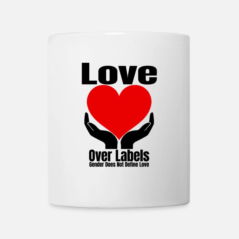 Love Over Labels - Mug - white