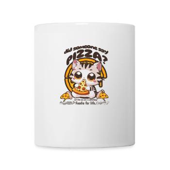 Quelqu’un a-t-il dit pizza ? Quelqu’un a-t-il dit pizza ? - Mug blanc - blanc - Devant