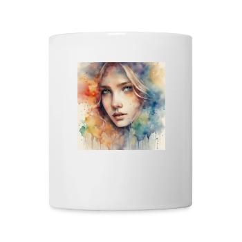Visages Féminins : Mode Artistique - Mug blanc - blanc - Devant