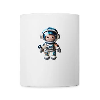 Petit astronaute de l’espace au crochet - Mug blanc - blanc - Devant