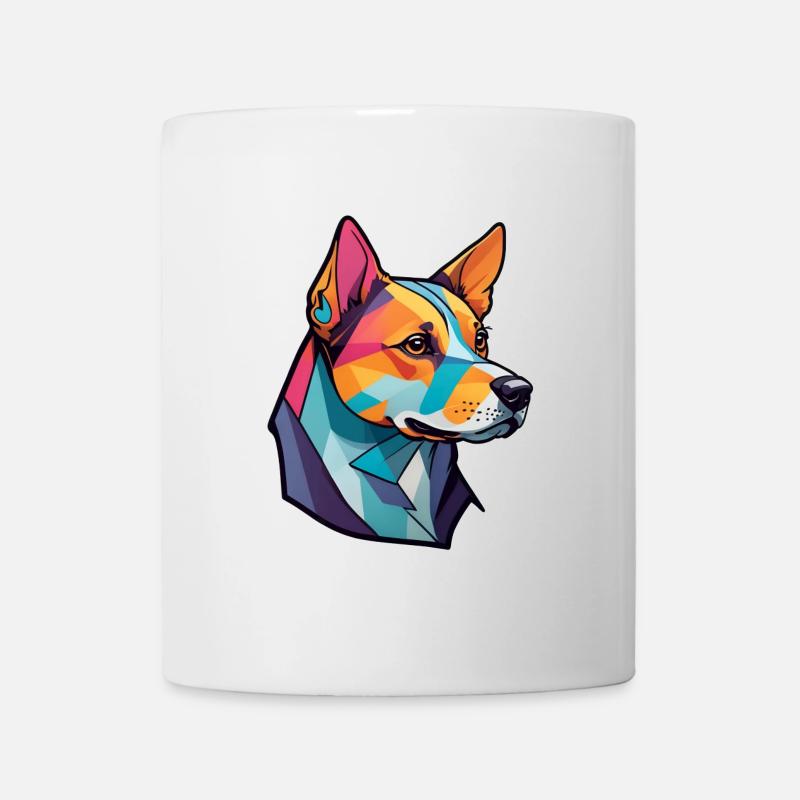 Colorful Dog Portrait - Mug - white