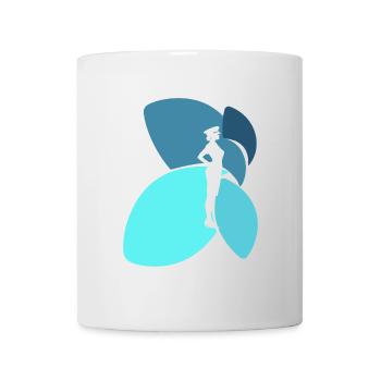 Stewardess Airline Flugzeug - Tasse - Weiß - Vorne