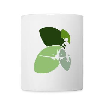 Airline Flugzeug Flug - Tasse - Weiß - Vorne
