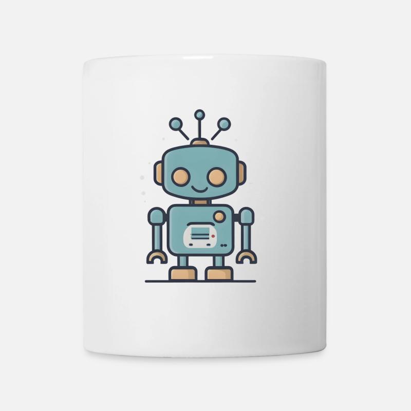 RetroBot - Tasse - Weiß