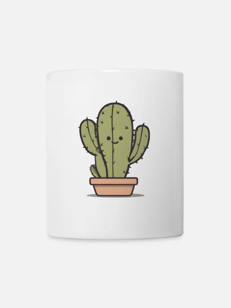 Cactus joyeux - Mug blanc - blanc