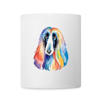 Lévrier afghan aquarelle - Mug blanc - blanc - Devant