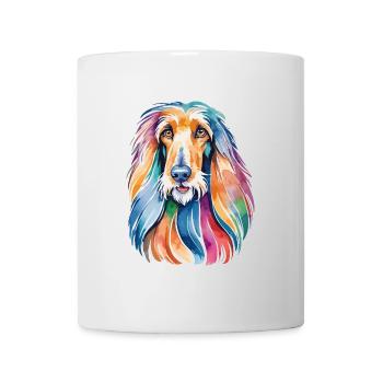 Lévrier afghan aquarelle - Mug blanc - blanc - Devant
