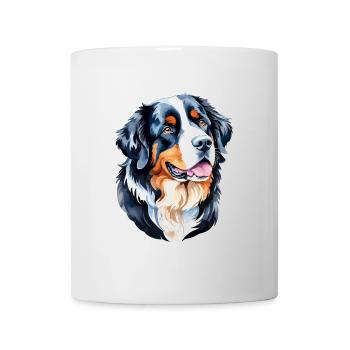 Berner Sennenhund Wasserfarben - Tasse - Weiß - Vorne