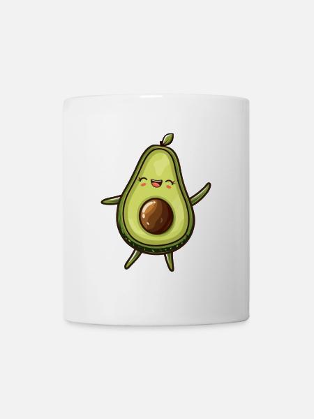 Avocado Süß Kawaii - Tasse - Weiß