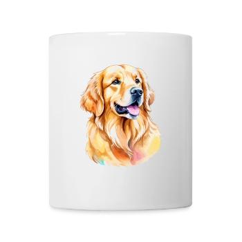 Golden Retriever Wasserfarben - Tasse - Weiß - Vorne