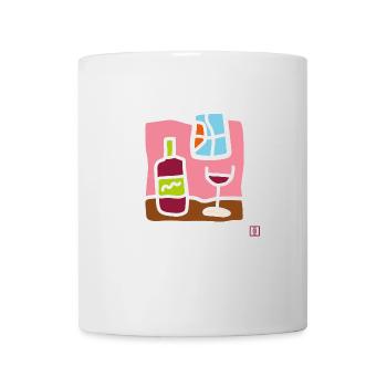 Wein, Vino - Tasse - Weiß - Vorne
