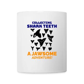 Haifischzähne Sammler Fossilienjagd Paläontologie - Tasse - Weiß - Vorne