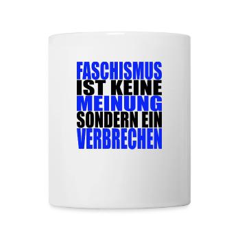 AfD stoppen gegen rechts Demokratie Vielfalt links - Tasse - Weiß - Vorne