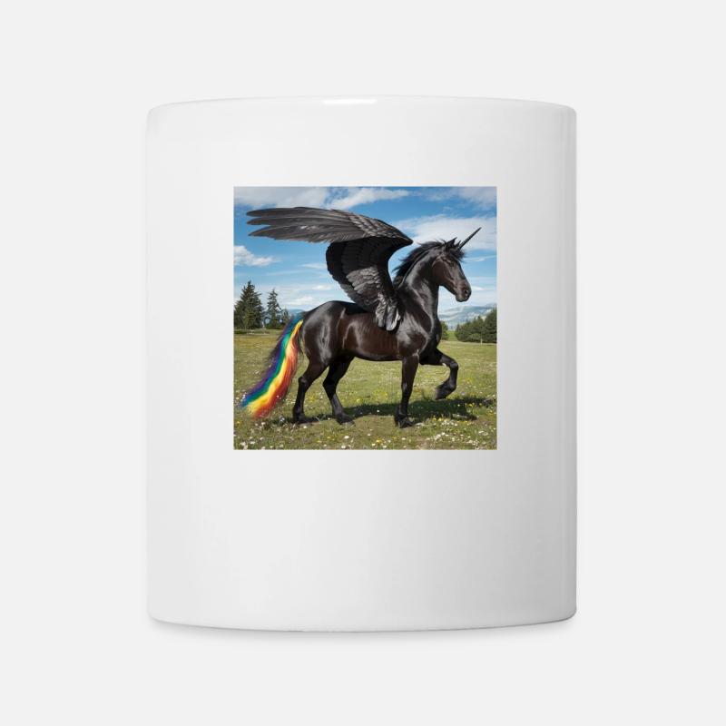 Friesian horse Alicorn - Mug - white