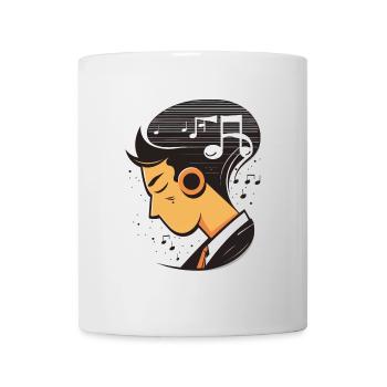 Harmony of the Senses: A Person Immersed in Music - Mug - white - Front