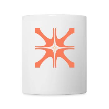 Abstrakte mit ein weißen Muster in der Mitte - Tasse - Weiß - Vorne