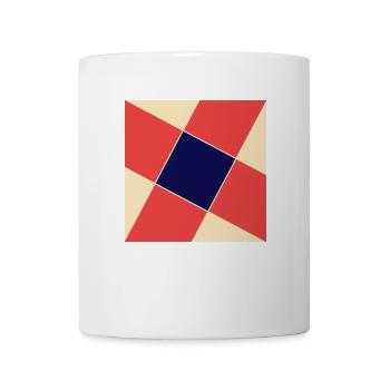 Mehre Vierecke mit verschiedenen Farben - Tasse - Weiß - Vorne