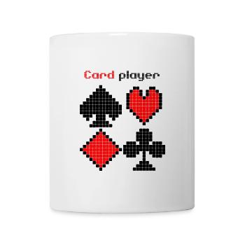 Rigged Poker - Pixel Art - Card player - Mug blanc - blanc - Devant
