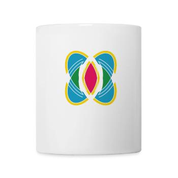 Abstrakte mit verschiedenen Farben und Mustern - Tasse - Weiß - Vorne